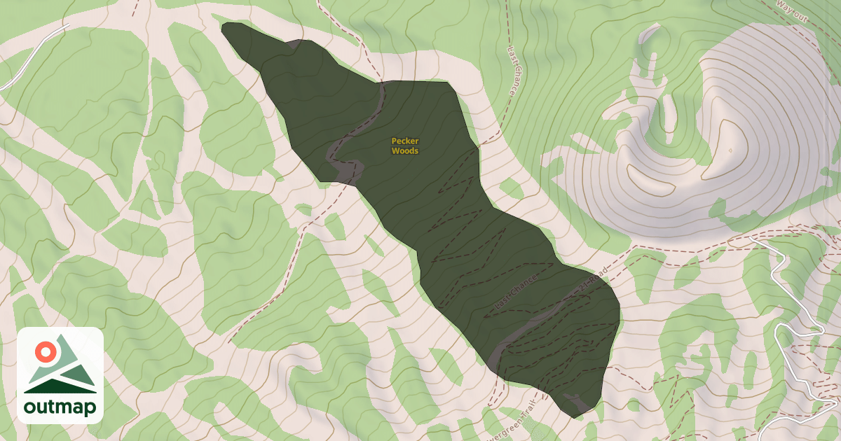 Map of Pecker Woods