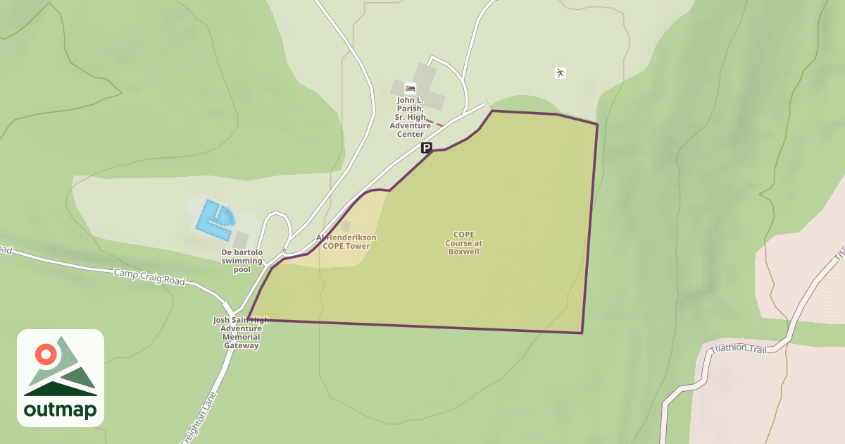 Map of COPE Course at Boxwell