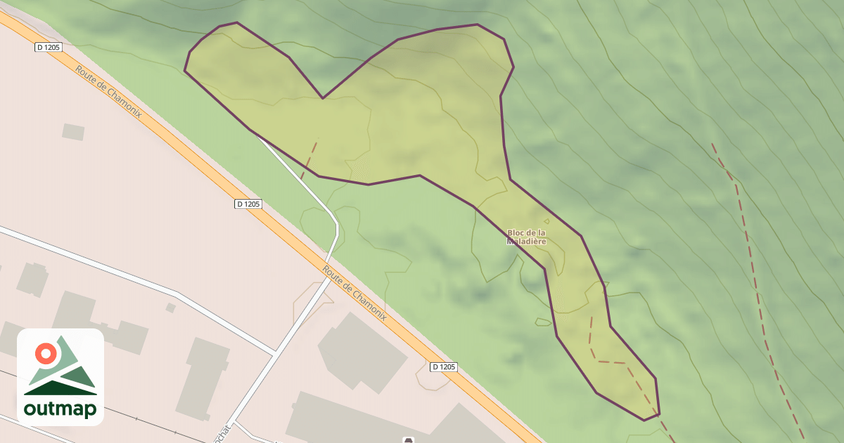 Map of Blocs de la Maladière