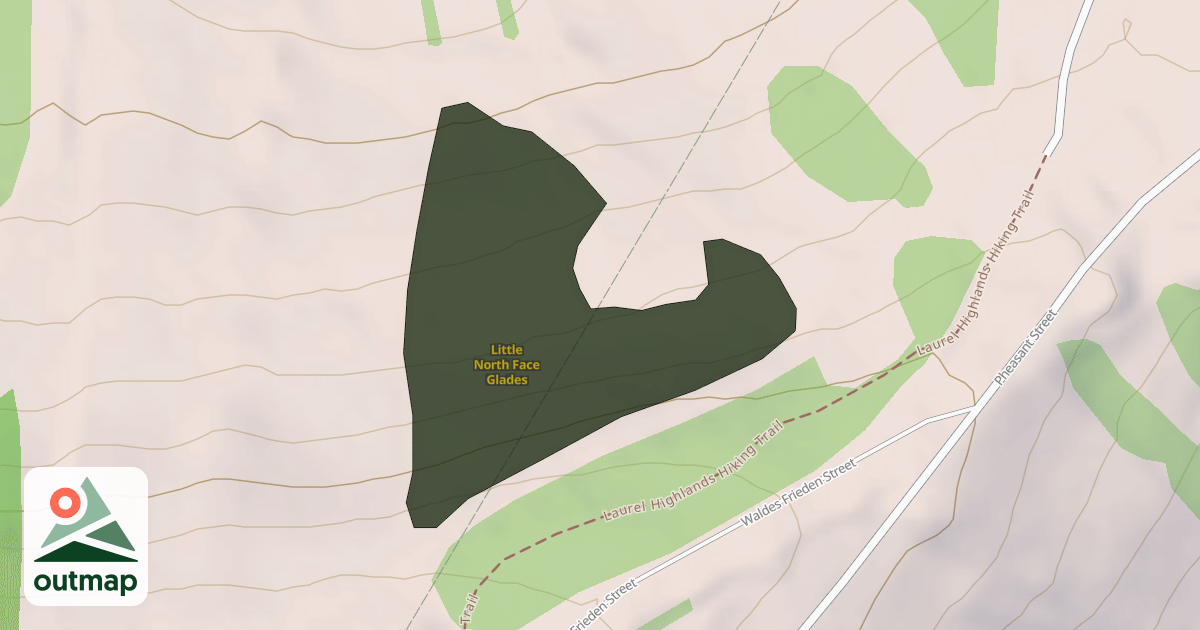 Map of Little North Face Glades