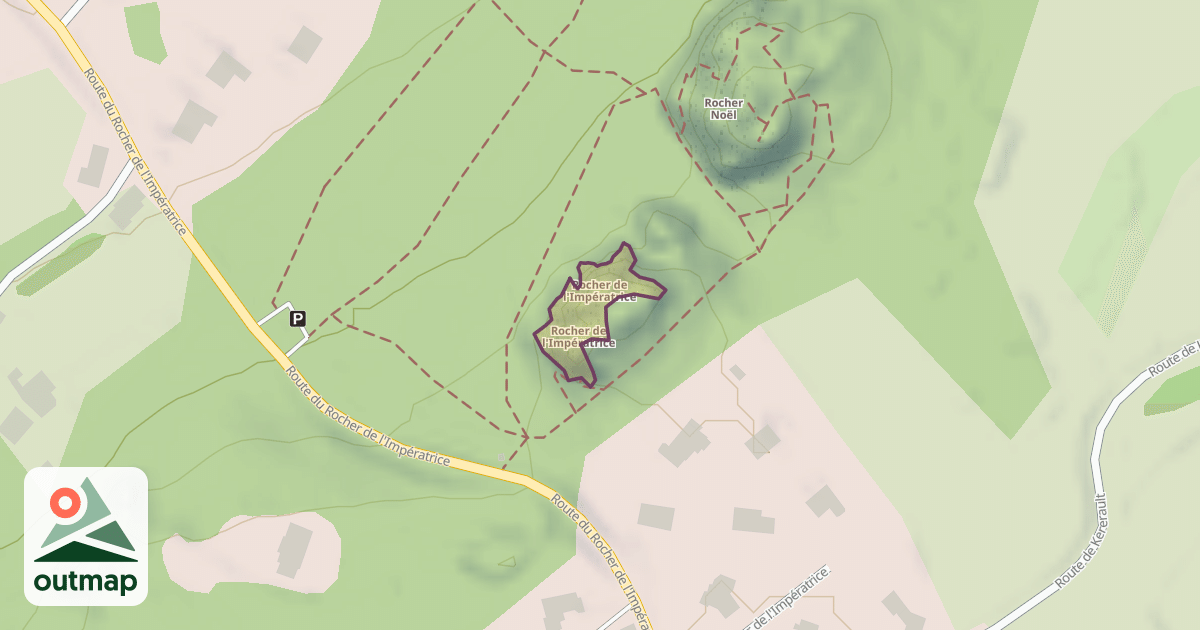 Map of Rocher de l'Impératrice