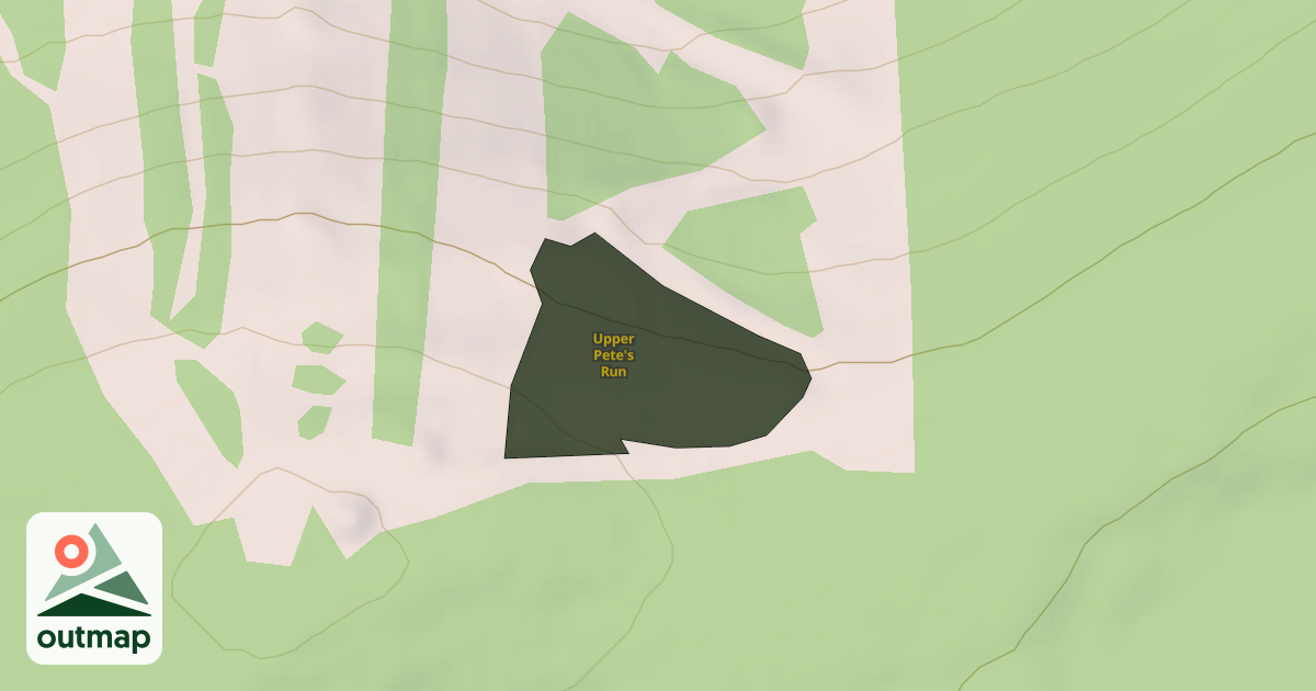 Map of Upper Pete's Run