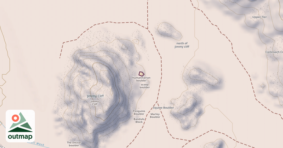 Map of humanitarian boulder
