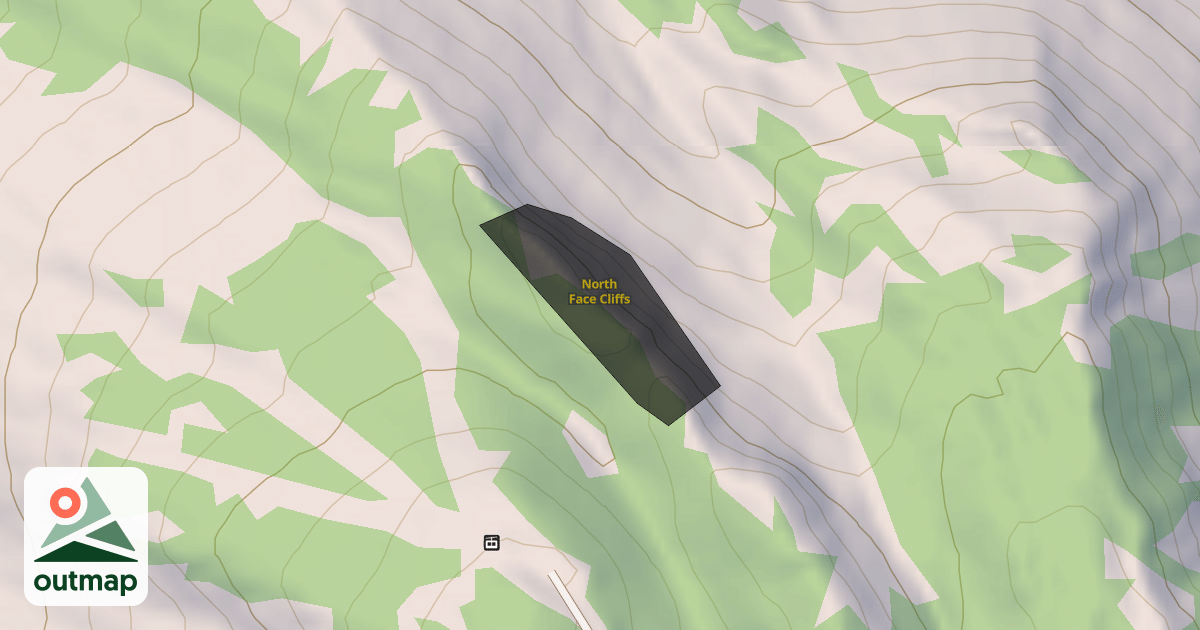 Map of North Face Cliffs