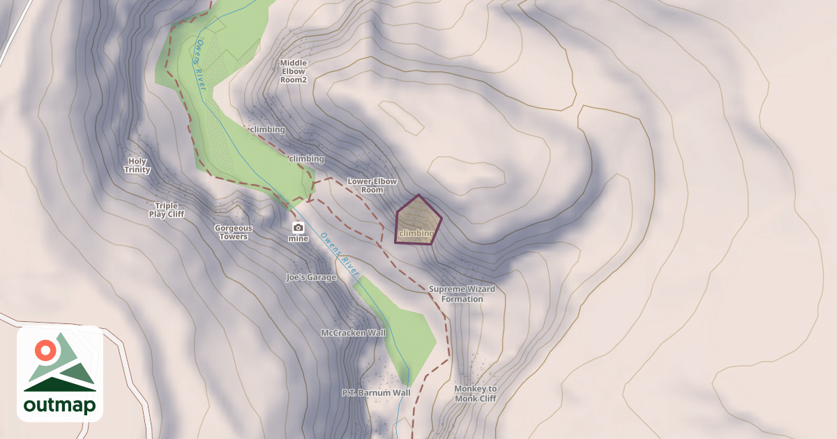 Map of climbing
