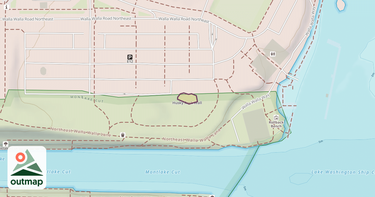 Map of Husky Rock Wall