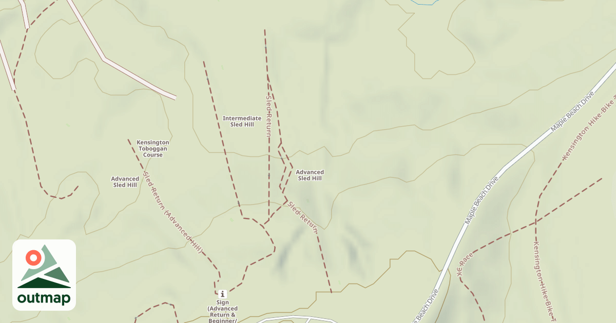 Map of Advanced Sled Hill