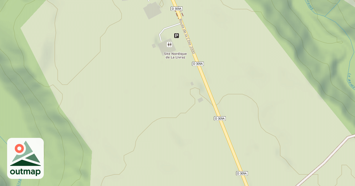 Map of Espace luge