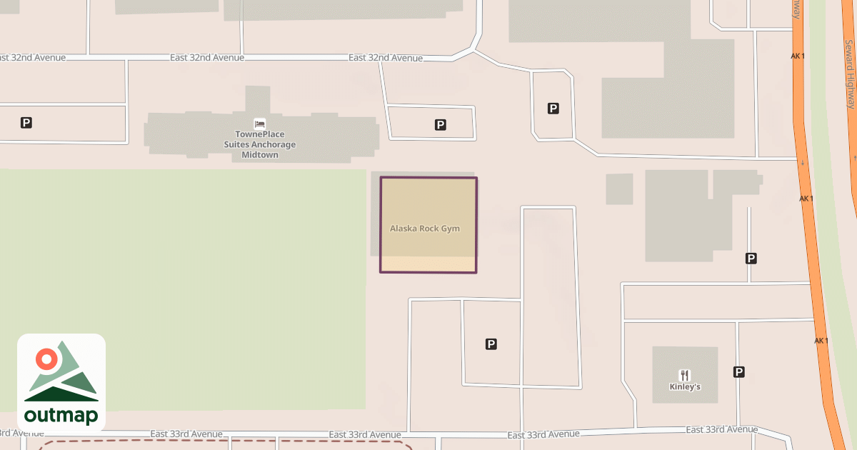 Map of Alaska Rock Gym