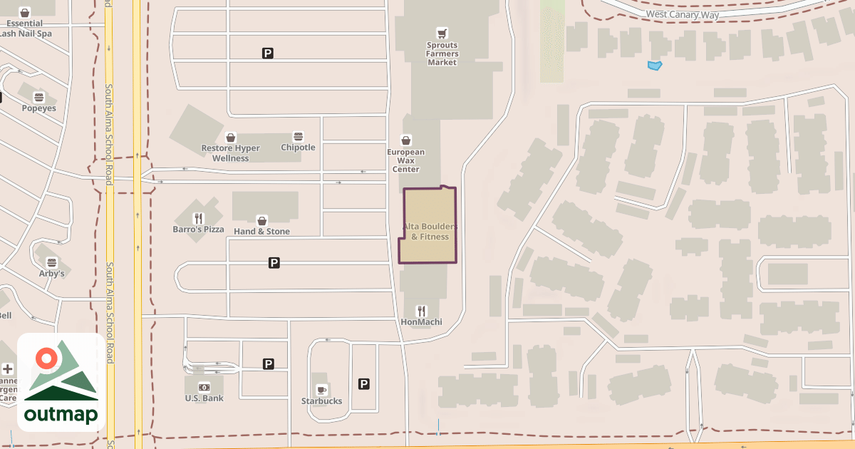 Map of Alta Boulders & Fitness
