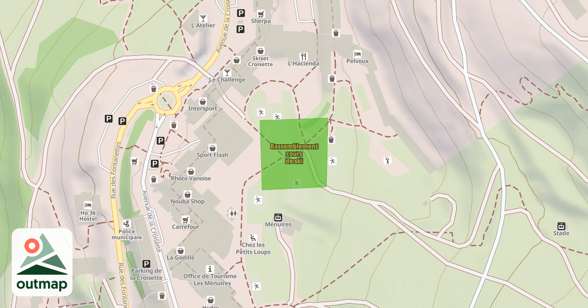 Map of Rassemblement cours de ski