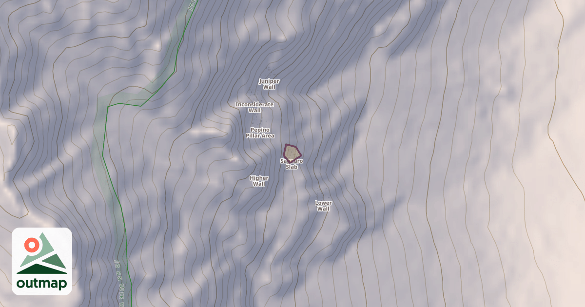 Map of Saguaro Slab