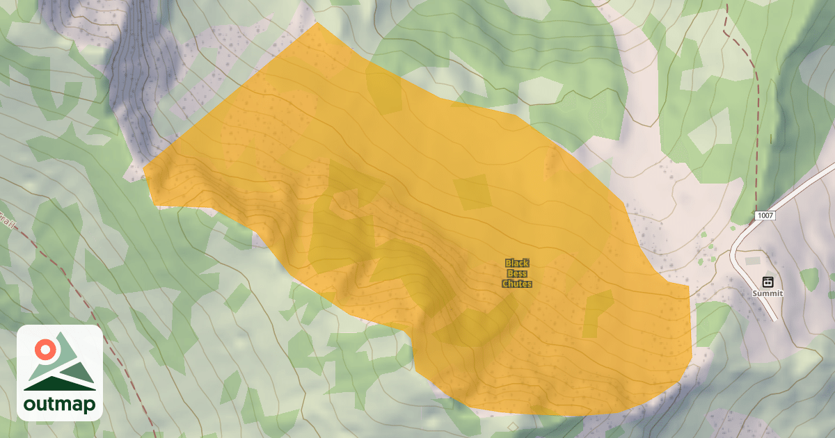 Map of Black Bess Chutes