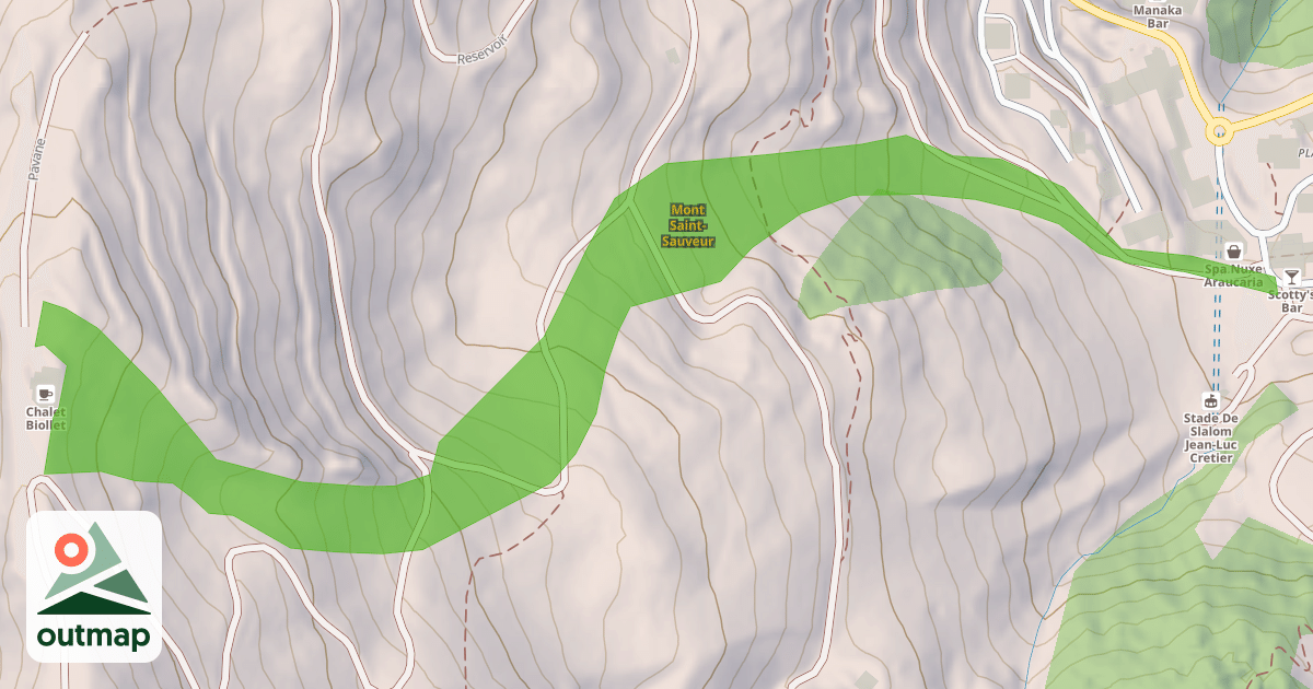 Map of Mont Saint-Sauveur