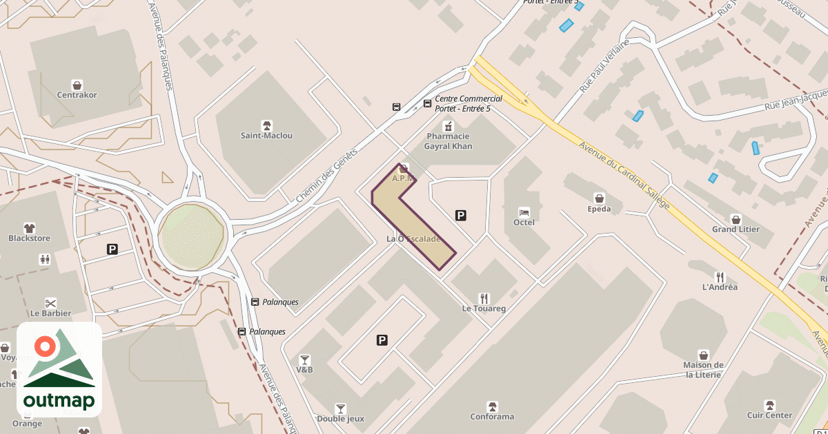 Map of La Ô Escalade
