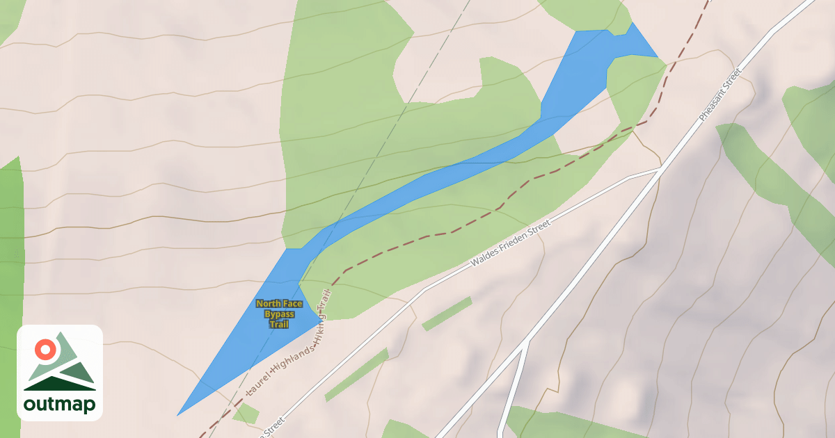 Map of North Face Bypass Trail