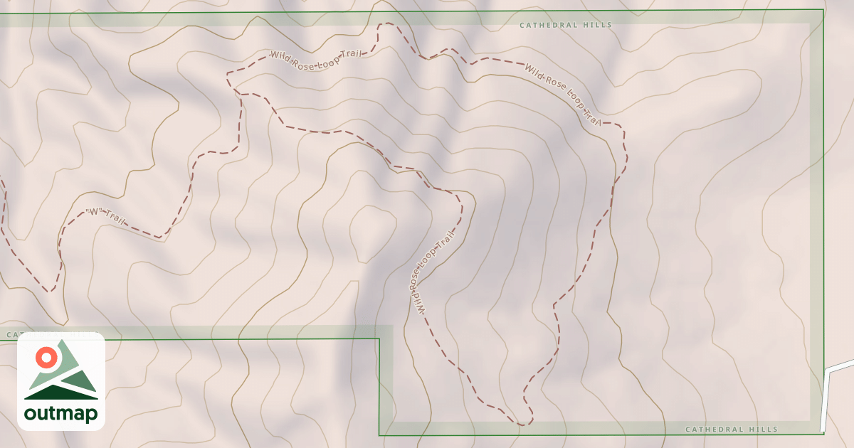 Map of Wild Rose Loop Trail