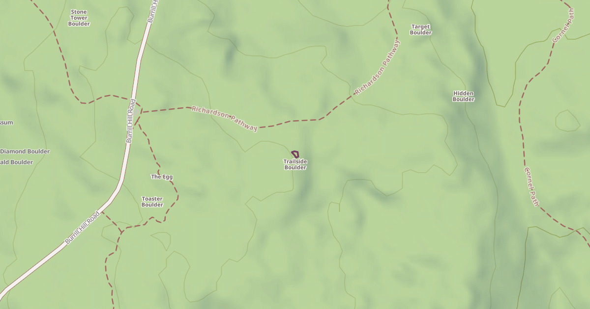 Map preview of Trailside Boulder