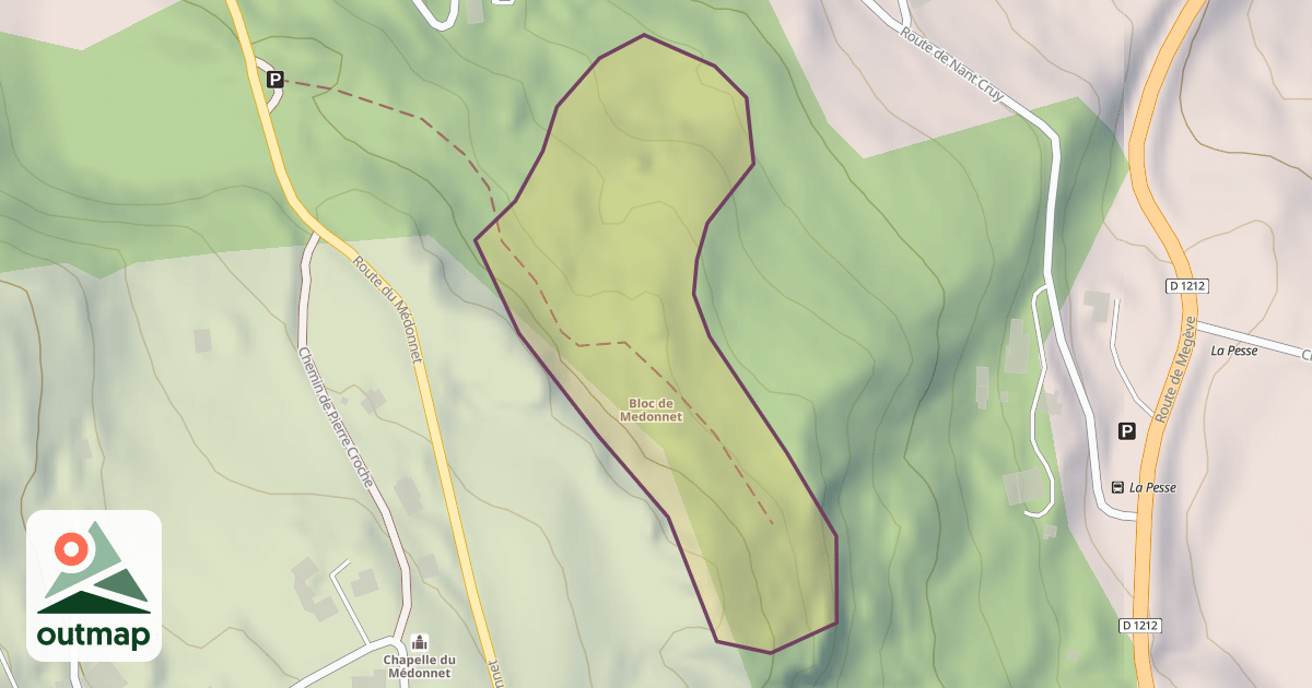 Map of Bloc de Medonnet