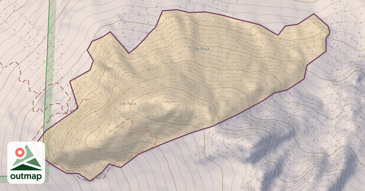 Map of Lily Rock