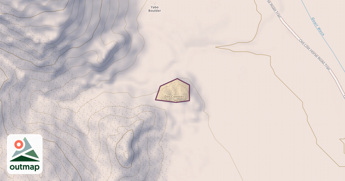 Map of Dos Coyotes Crag