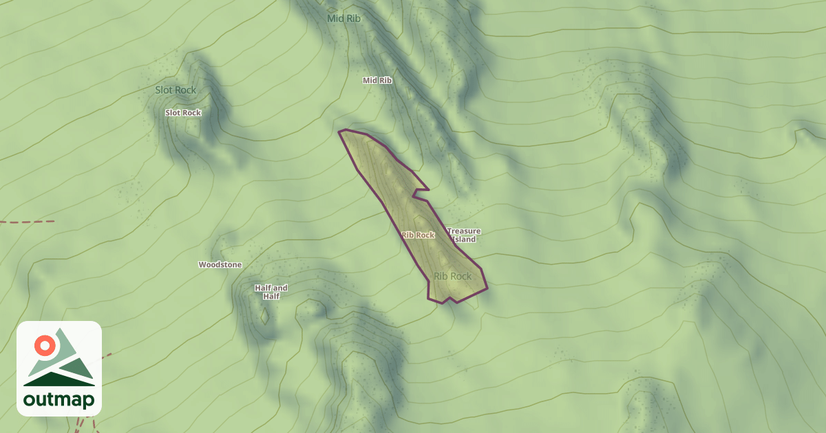 Map of Rib Rock