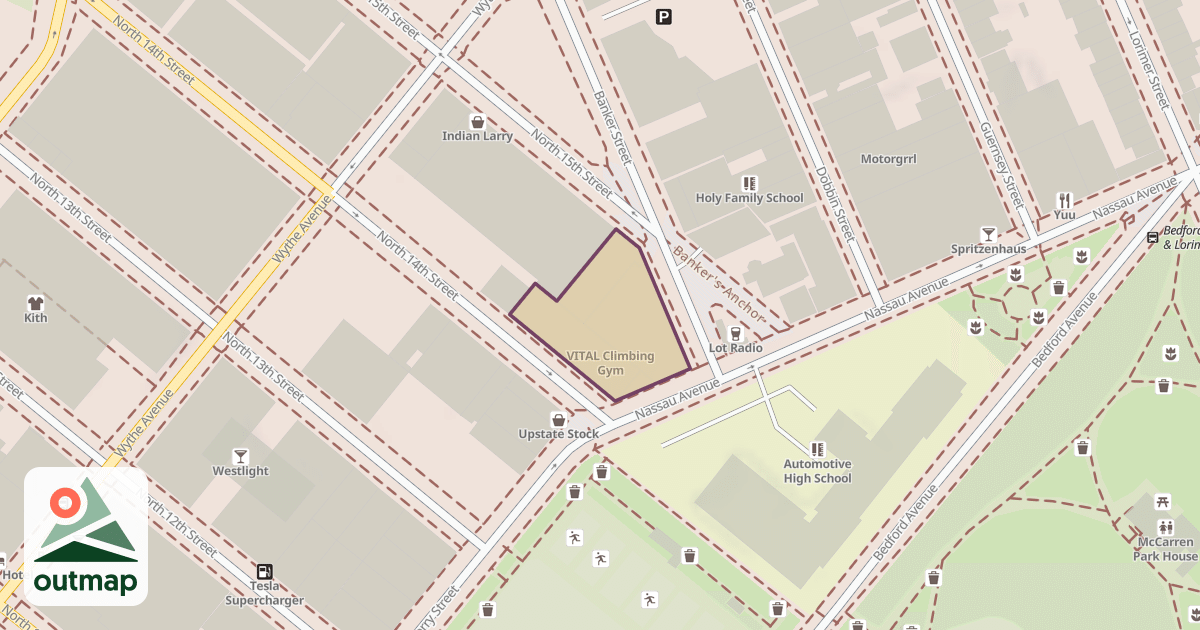 Map of VITAL Climbing Gym