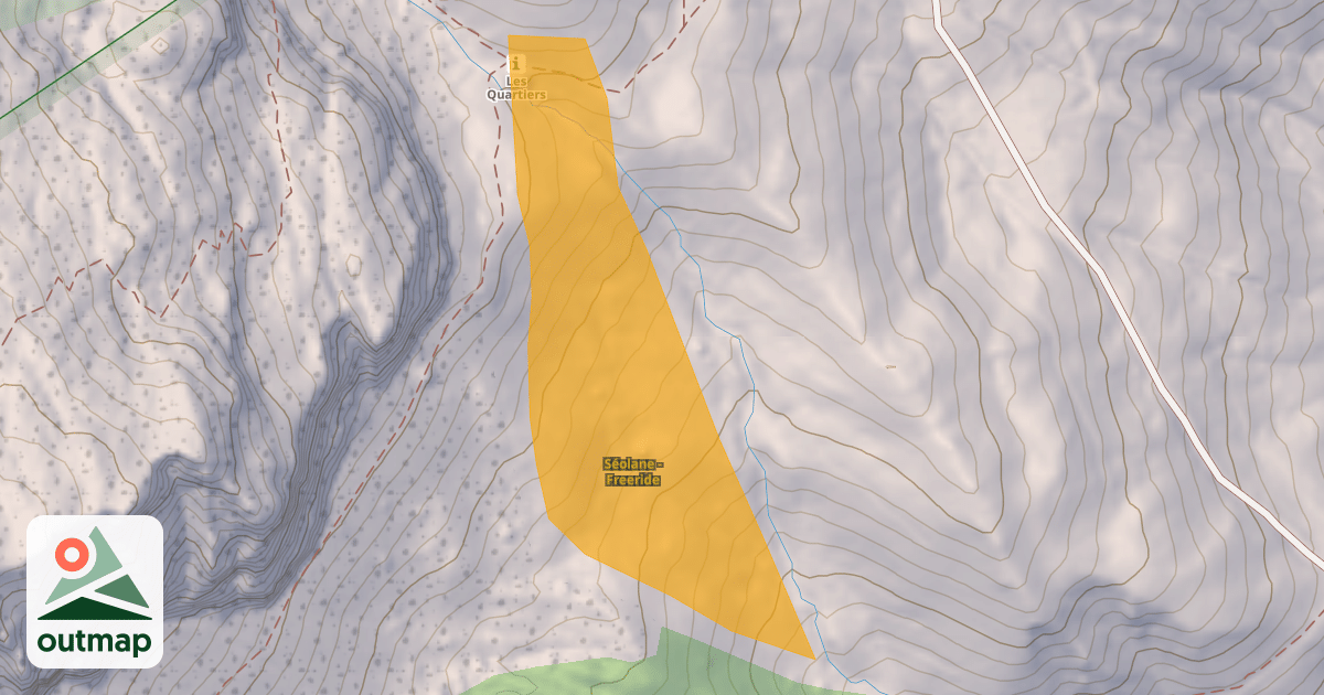 Map of Séolane - Freeride