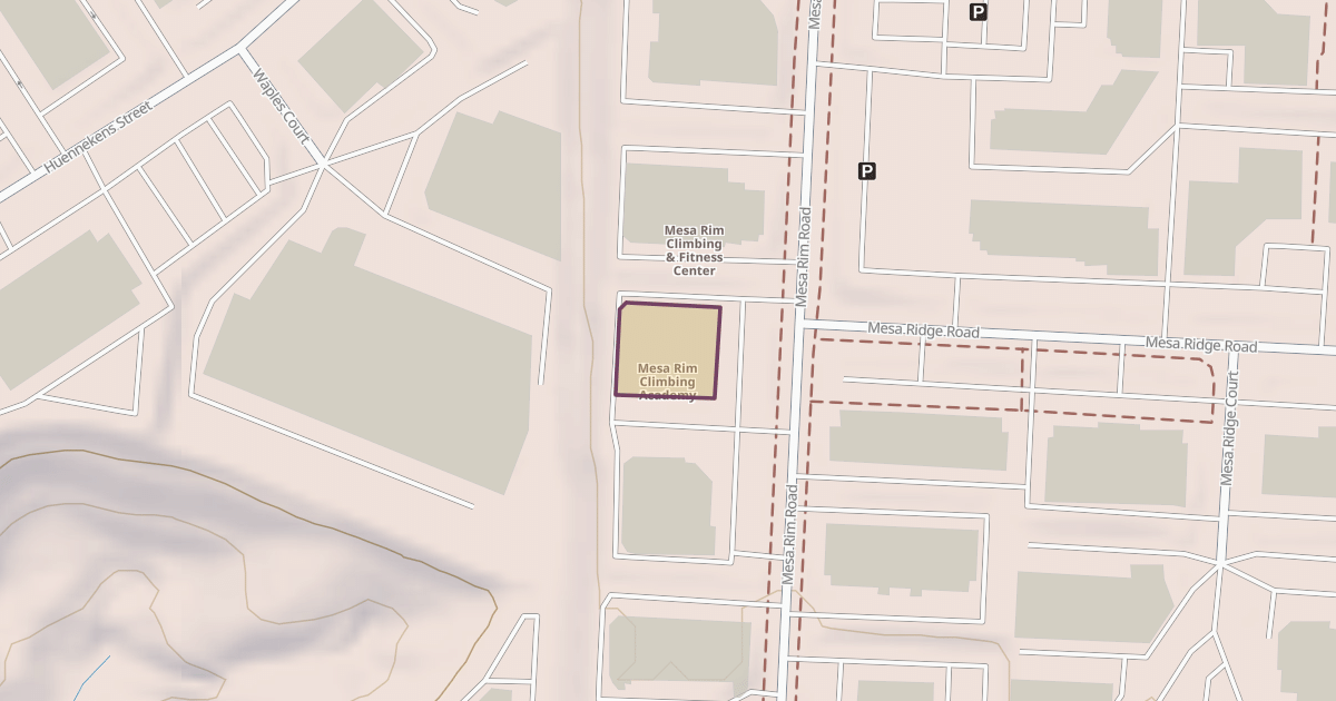 Map preview of Mesa Rim Climbing Academy