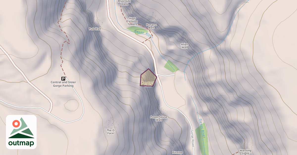 Map of Penstock Rock