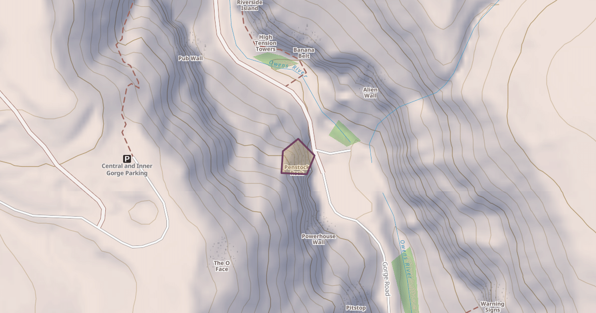 Map preview of Penstock Rock