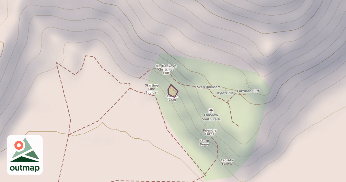 Map of Cosmic Crag