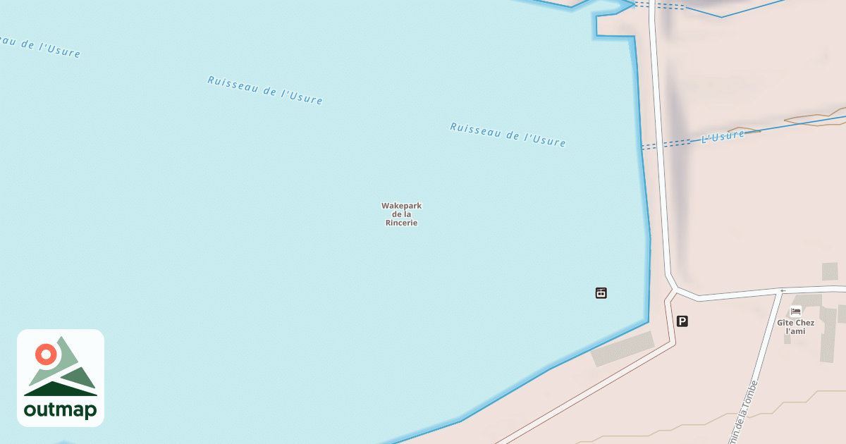 Map of Téléski nautique de la Rincerie
