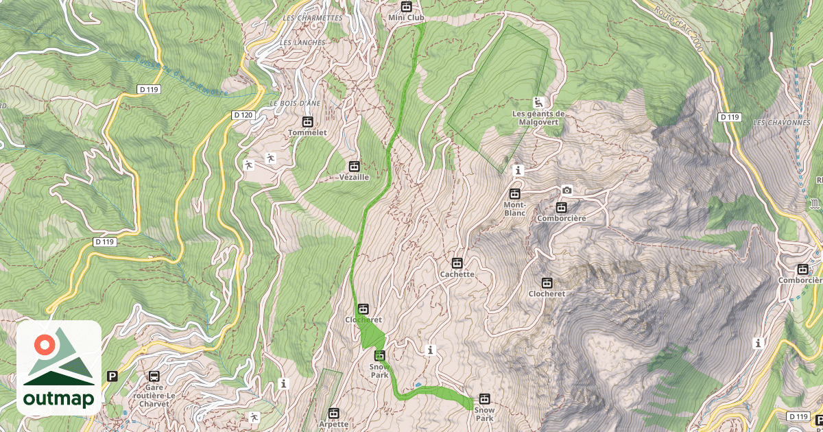 Map of Arpette