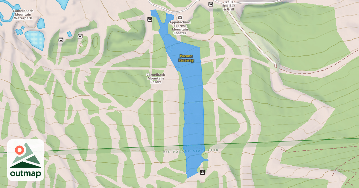 Map of Pocono Raceway