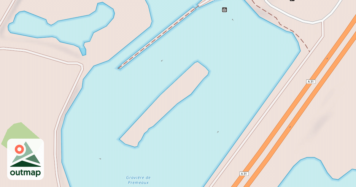 Map of Téléski Nautique De Côte d'Or (TNCO)