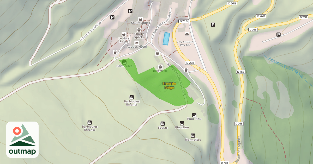 Map of Front de Neige