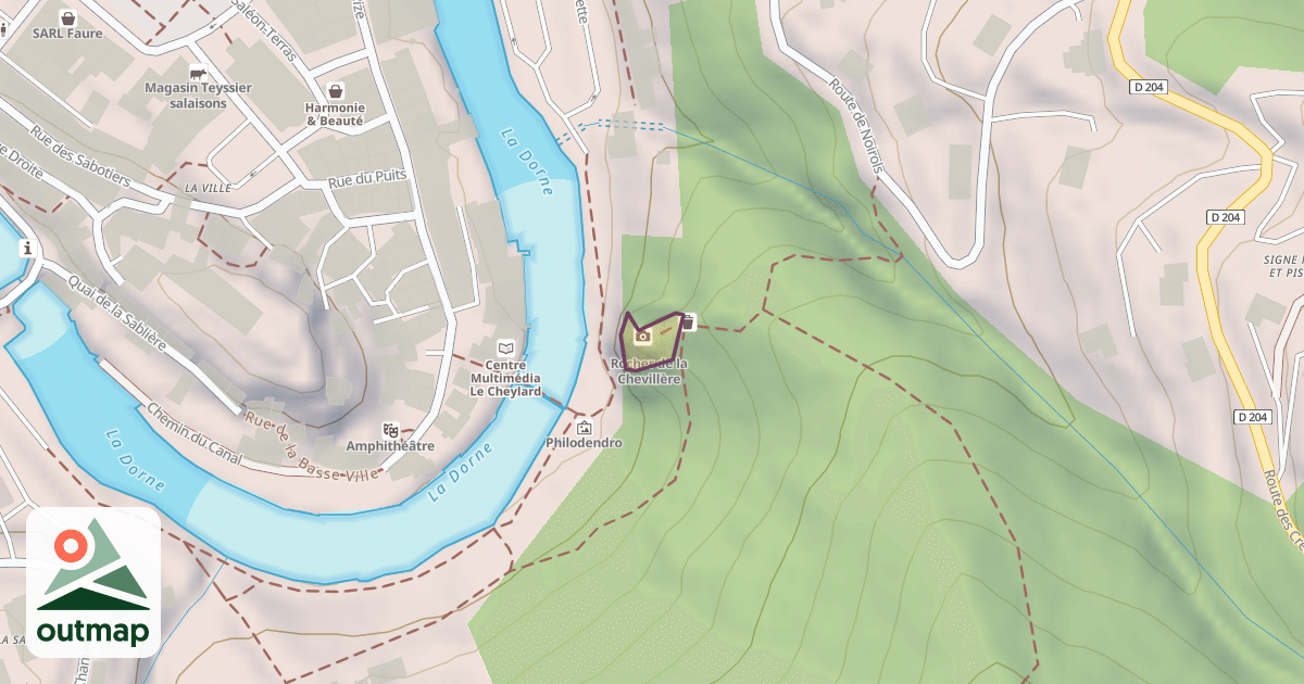 Map of Rocher de la Chevillère