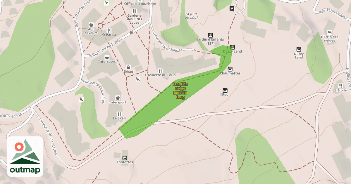 Map of Front de neige Joue du Loup