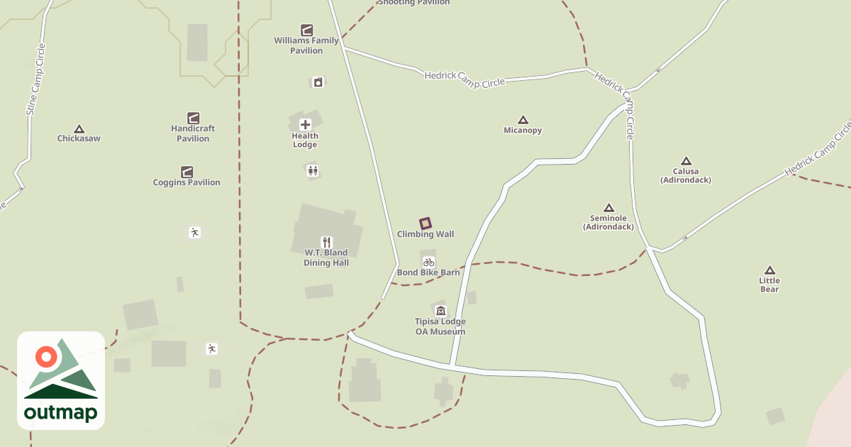 Map of Climbing Wall