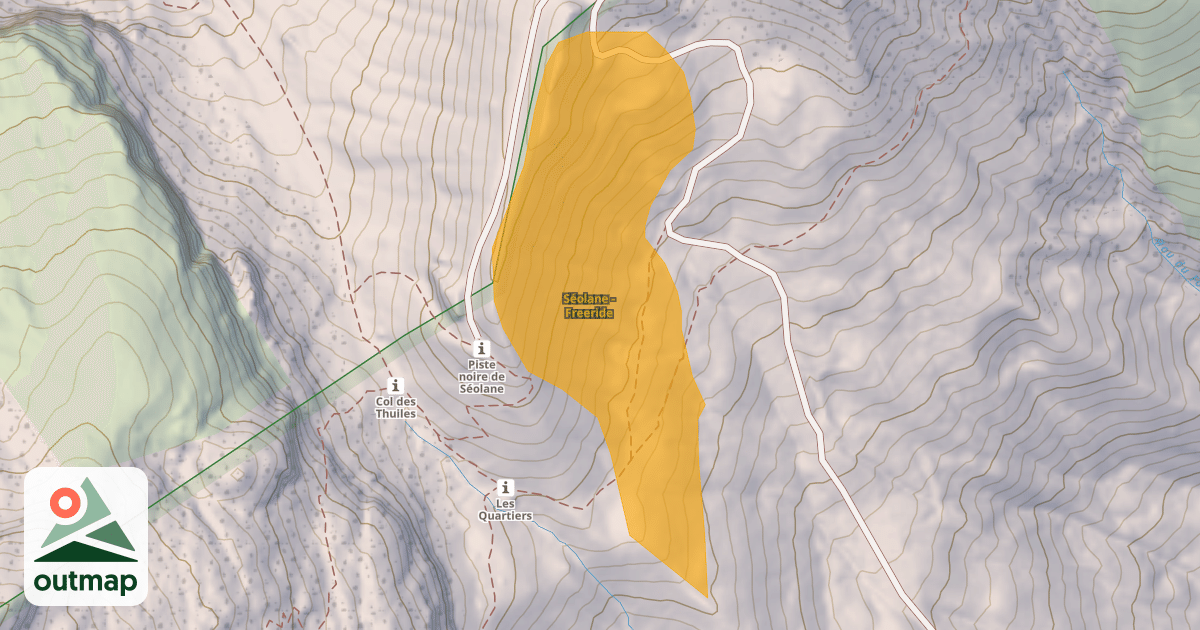 Map of Séolane - Freeride