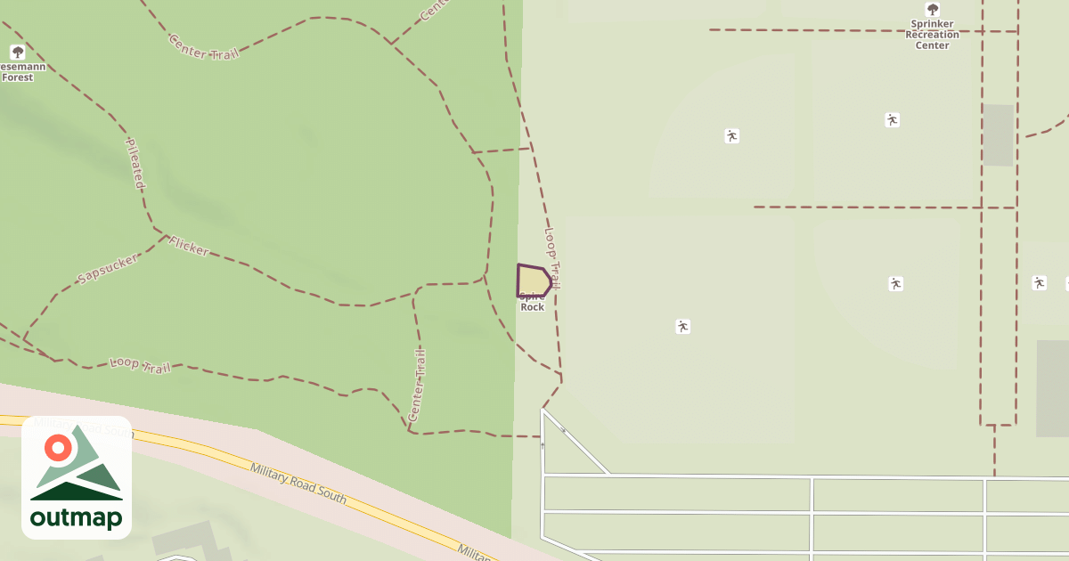 Map of Spire Rock
