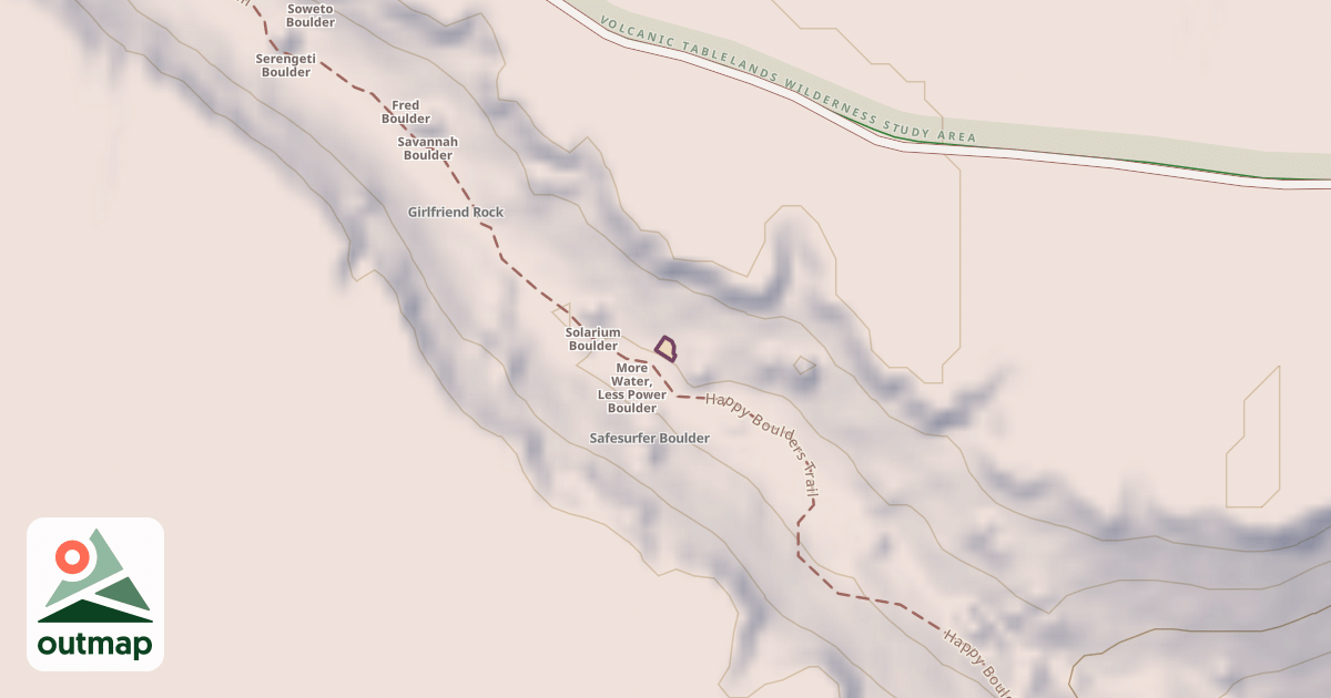 Map of Heavenly Path Boulder