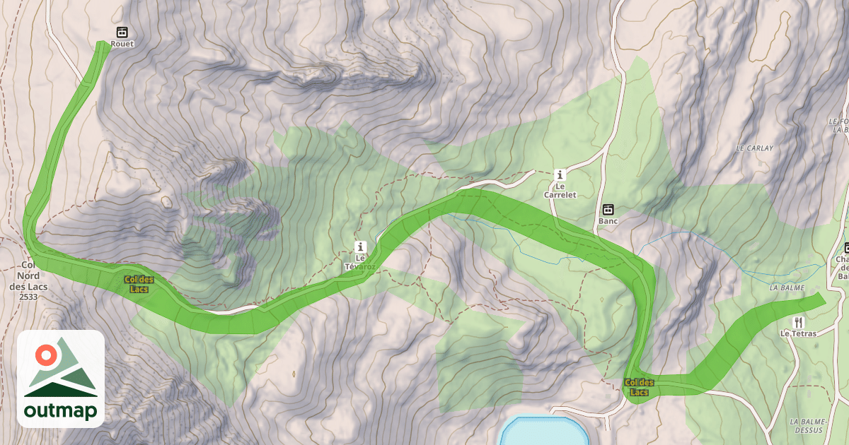 Map of Col des Lacs