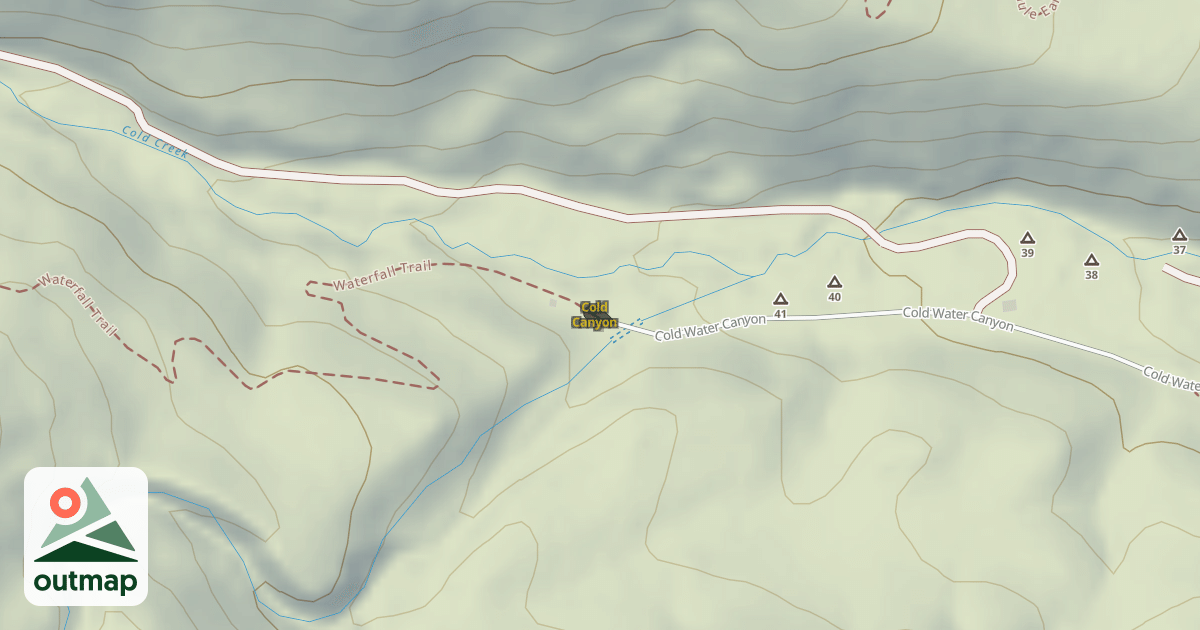 Map of Cold Canyon