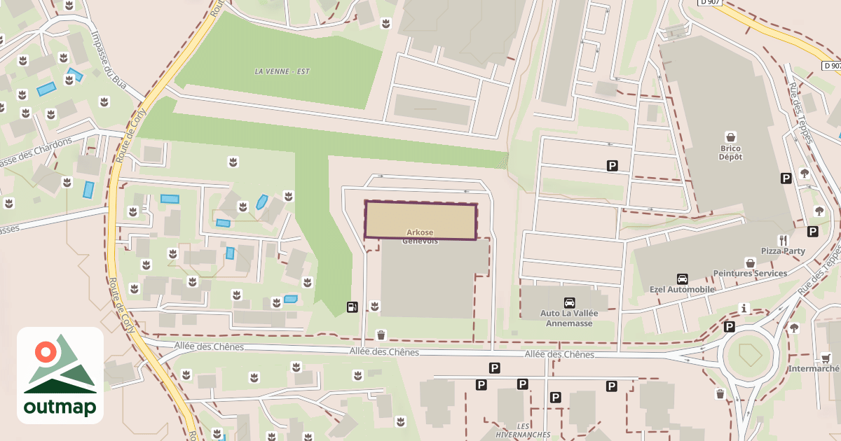Map of Arkose Genevois