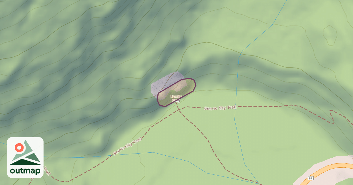 Map of Family Crag