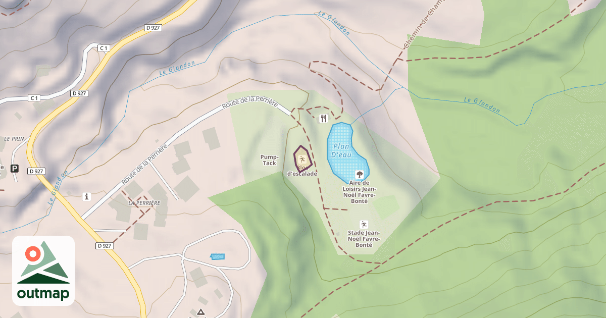 Map of Bloc d'escalade