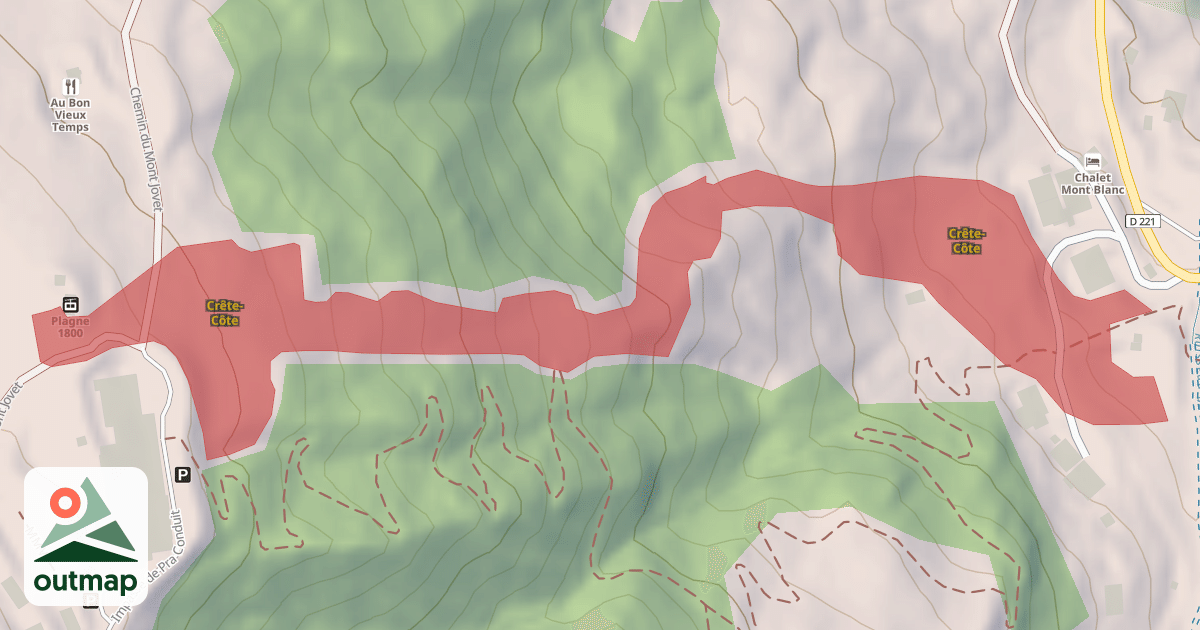 Map of Crête-Côte