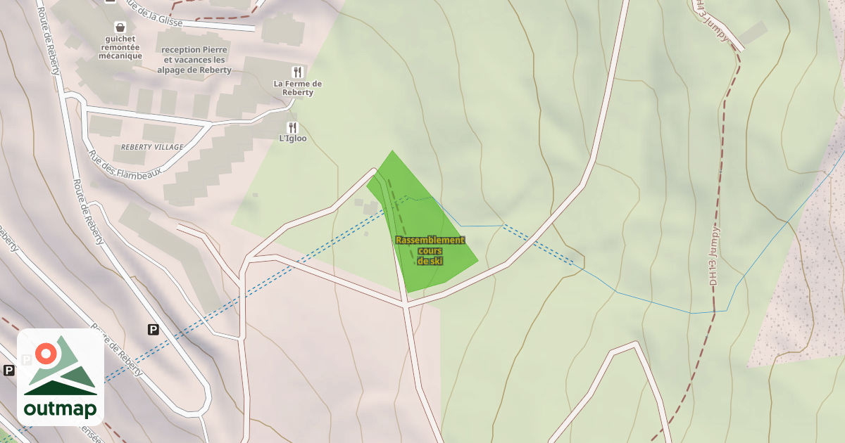Map of Rassemblement cours de ski